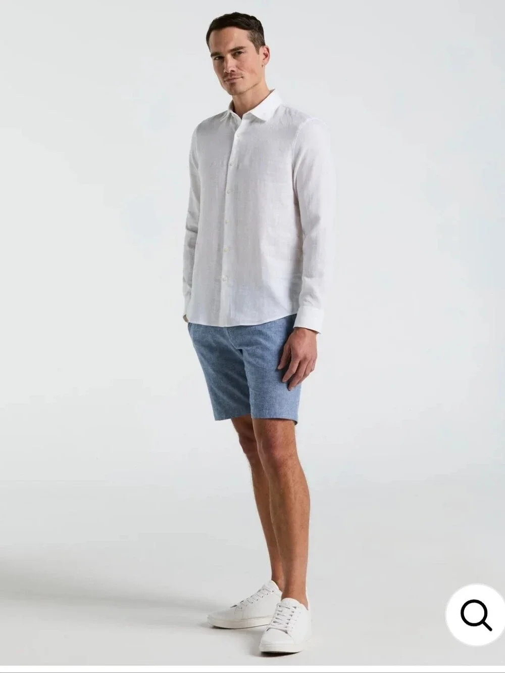 Perry Ellis Linen Blend Long Sleeve Shirt